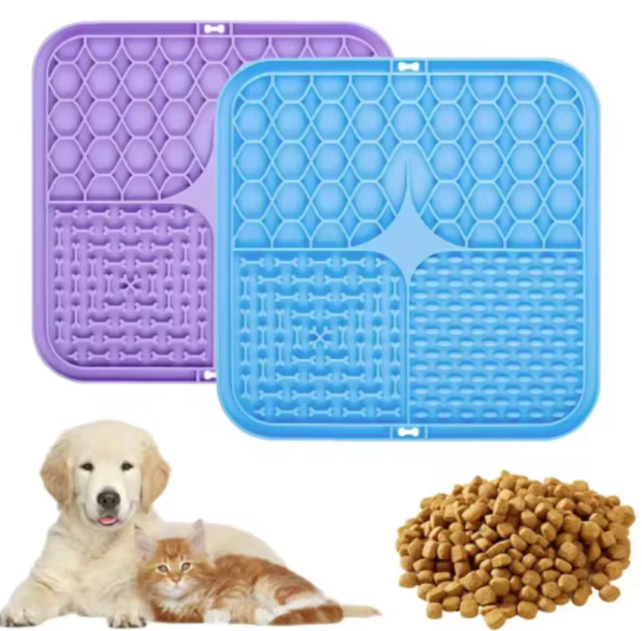 PawJoy Slow-Feed Lick Mat – Suction Pet Feeding & Bathing Mat
