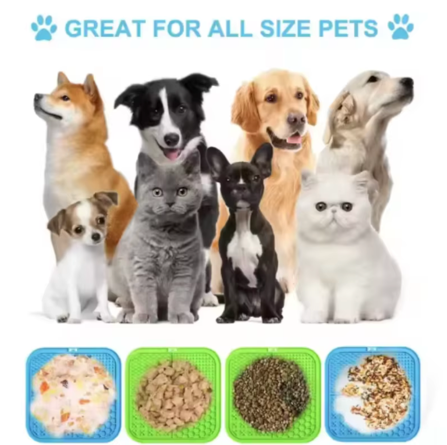 PawJoy Slow-Feed Lick Mat – Suction Pet Feeding & Bathing Mat