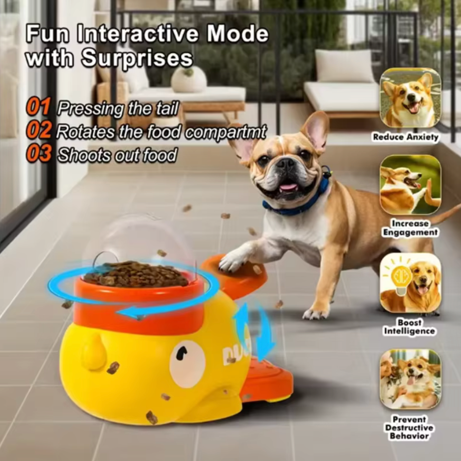 PawJoy Treat Spinner – Interactive Food Dispensing Pet Toy